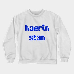 New Jeans Newjeans Haerin stan typography | Morcaworks Crewneck Sweatshirt